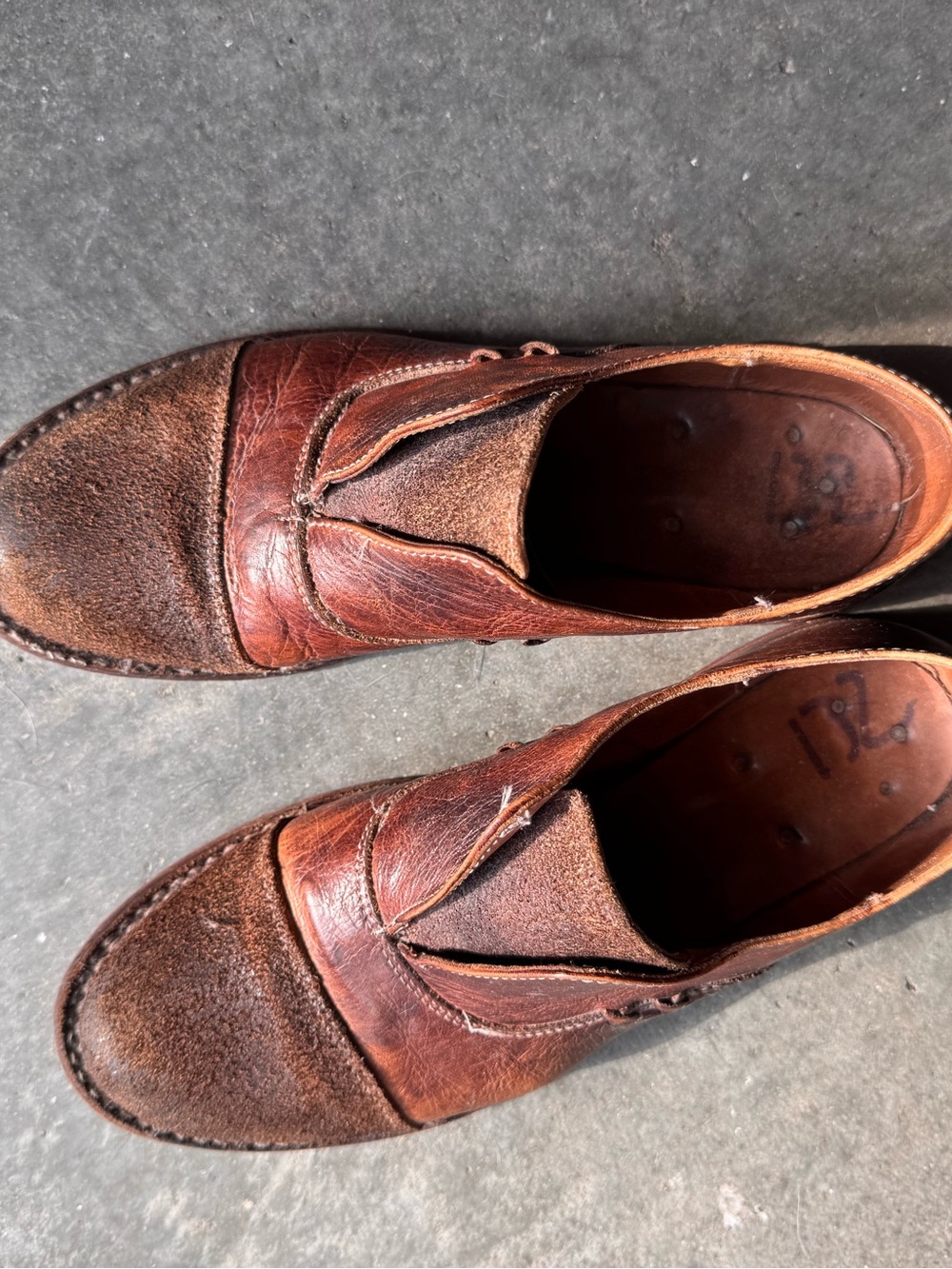 Bed Stu Rose Oxford Loafers Brown